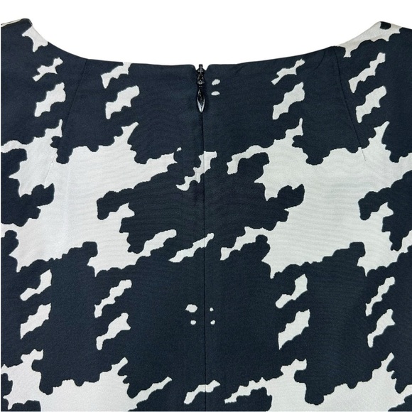 Weekend Max Mara, New Life Houndstooth Short-Sleeve Blouse Black/White Size 6 US - Picture 5 of 15